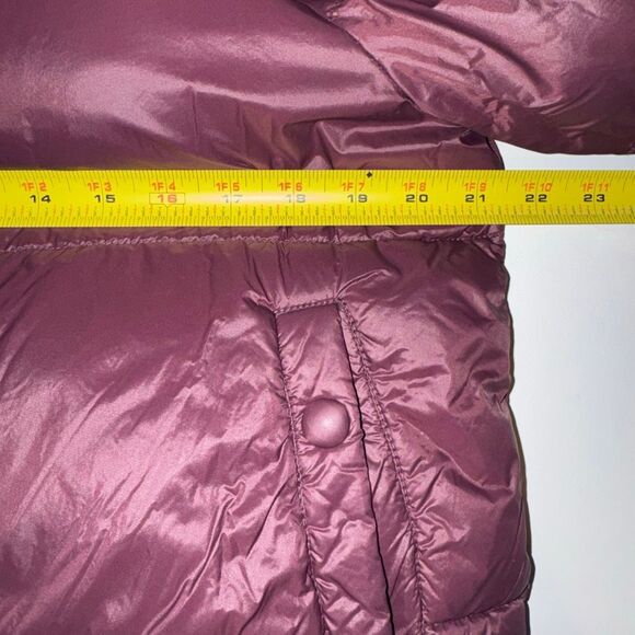 Noize Plum Puffer Jacket Sherpa Fleece Collar Vegan Winter Coat Size M Anthropol - Picture 13 of 14